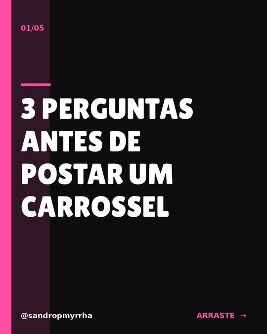 Slide 1 of the carousel 3 questions before you post a carousel